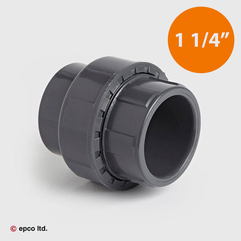 1 1/4" U-PVC Plain Union