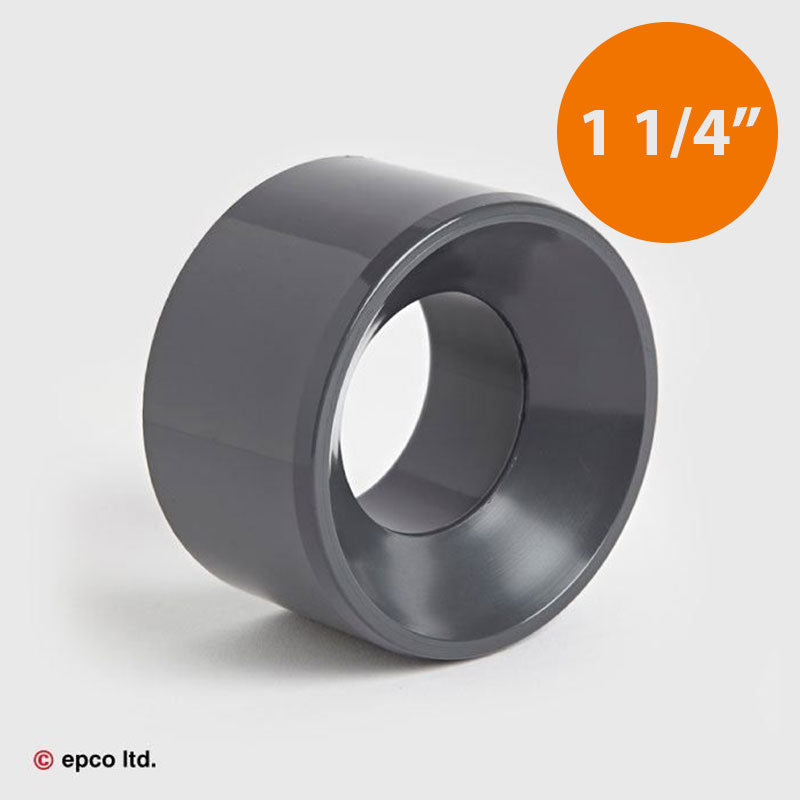 1 1/4" x 1" U-PVC Plain Reducing Bush