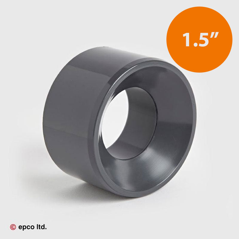 1 1/2" x 3/4" U-PVC Plain Reducing Bush