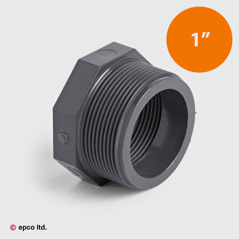 1" x 3/4" U-PVC Threaded Reducing Bush (Short Pattern)