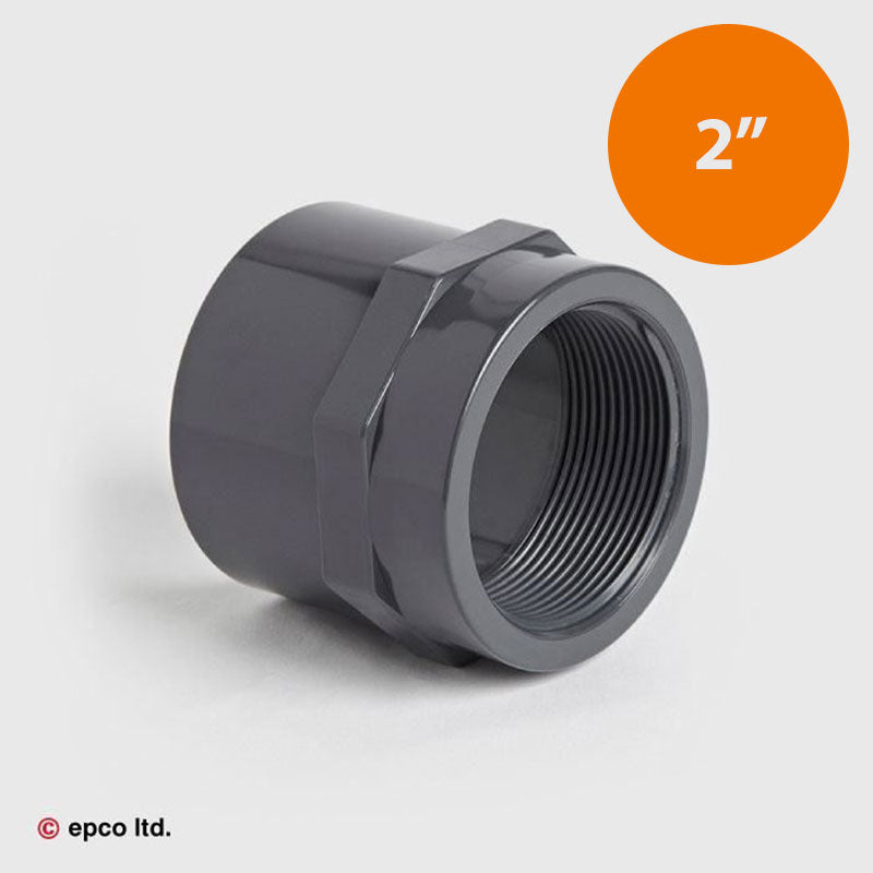 2" U-PVC Plain x Threaded Socket