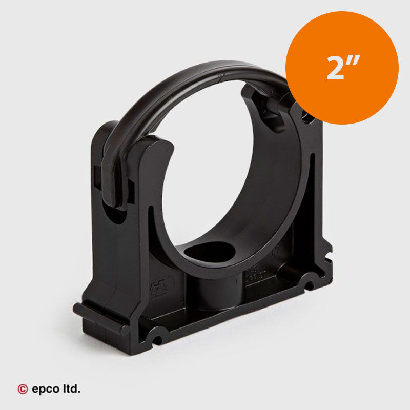 2" U-PVC Black Pipe Clip