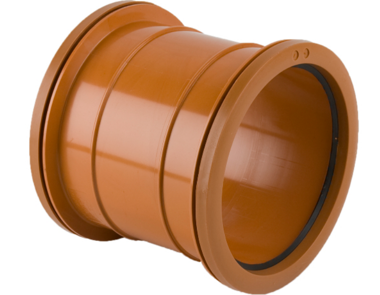 110mm Brett Martin Double Socket Slip Coupler B5001S | Underground Drainage Pipe Fitting