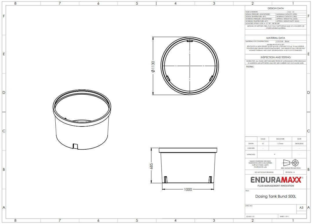 Enduramaxx Dosing Tank Bund Spec Sheet
