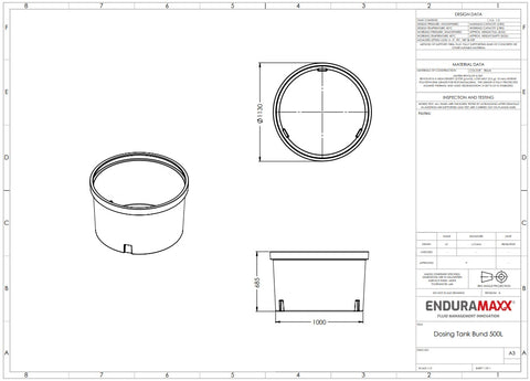Enduramaxx 550 Litre Dosing Tank Bund | 17270502-BUND