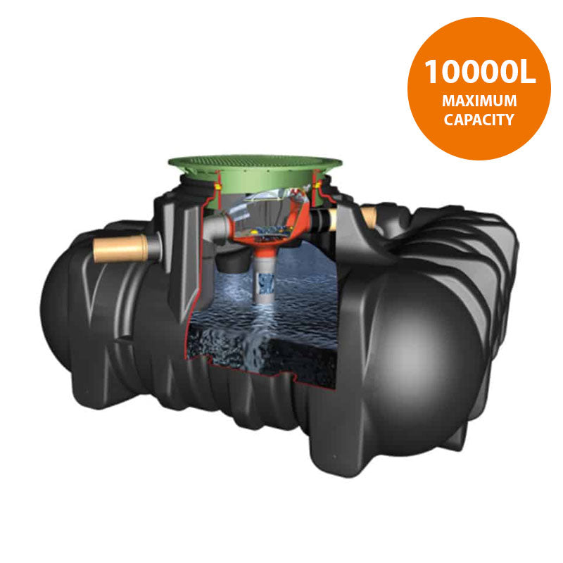 GRAF Platin XL In-Direct Complete Package Rainwater Harvesting System 10000L