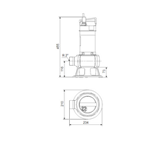 Grundfos Unilift AP50B.50.08.1V Single-Phase Sewage Pump (Without Float)