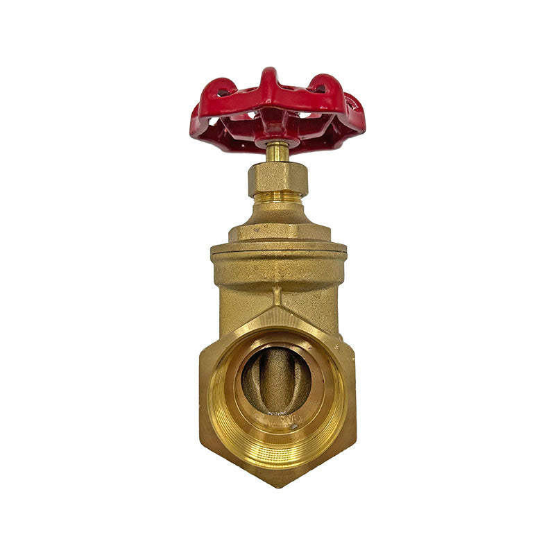 1 1/2" Brass Gate Valve PN20 – Red Wheel Handle