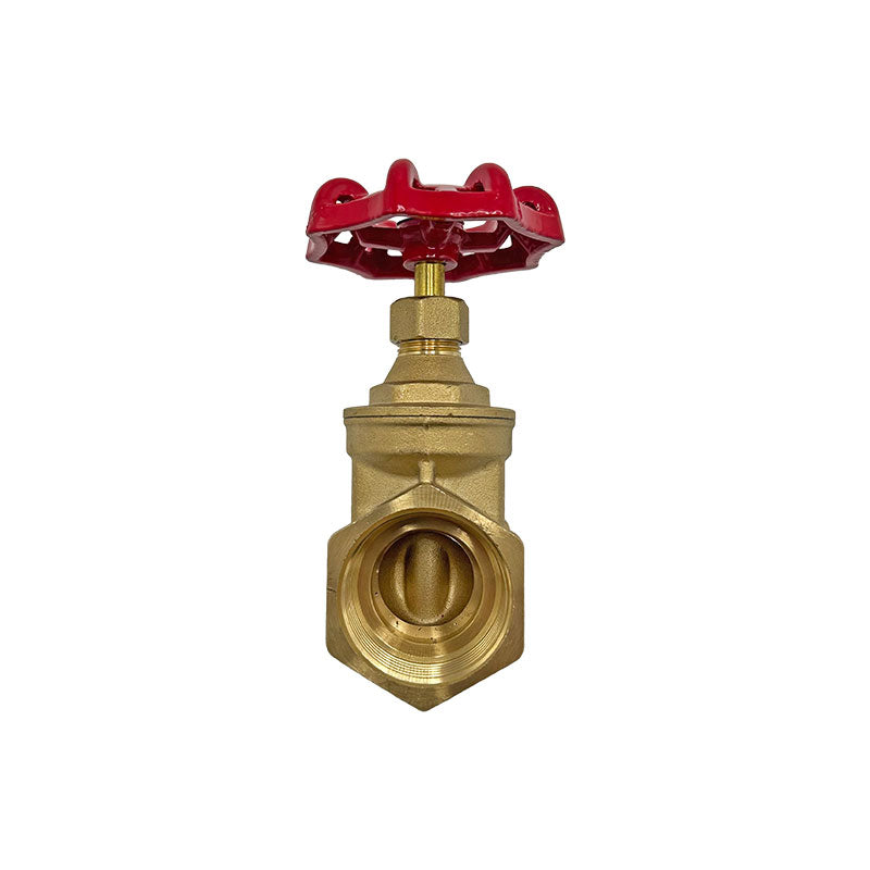 1 1/4" Brass Gate Valve PN20 – Red Wheel Handle