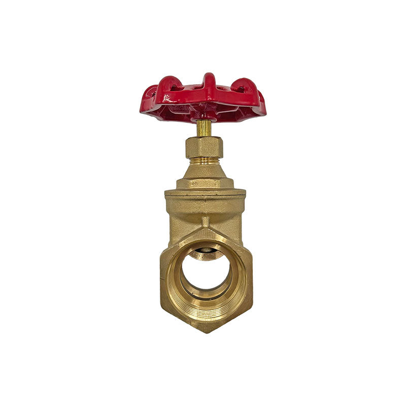 1 1/4" Brass Gate Valve PN20 – Red Wheel Handle