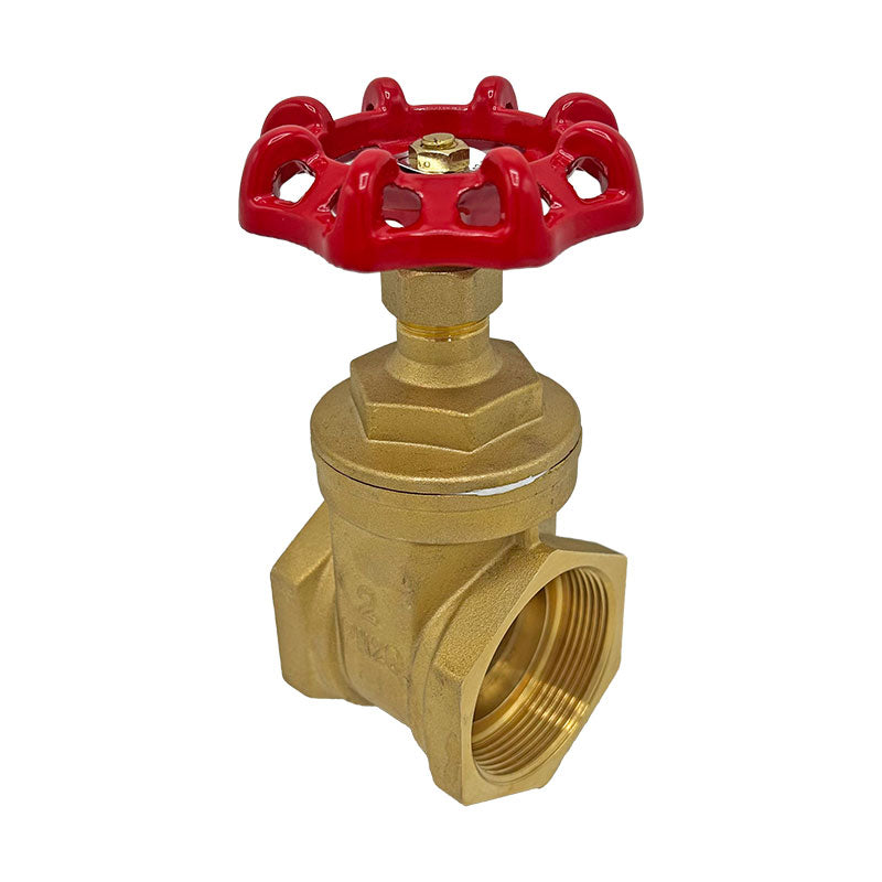 2" Brass Gate Valve PN20 – Red Wheel Handle