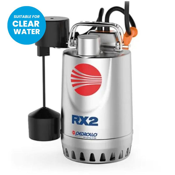 Pedrollo RxM1-GM Auto Submersible Drainage Pump for Clear Water (Single-Phase)