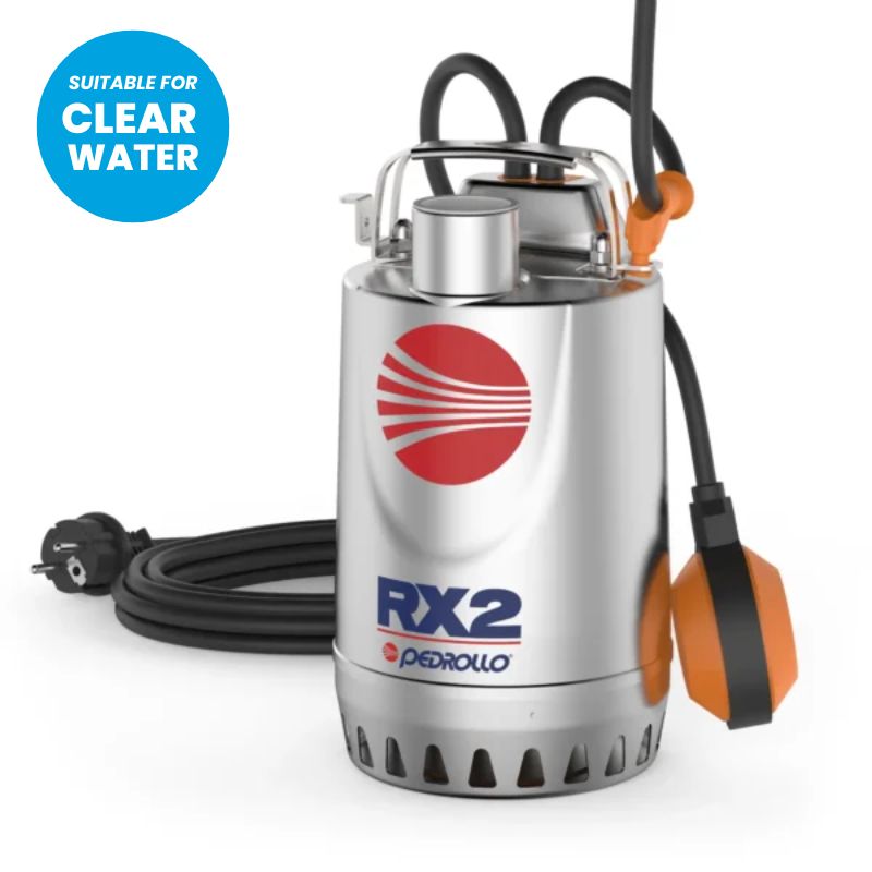 Pedrollo RXM2 Auto Submersible Drainage Pump for Clear Water (Single-Phase)