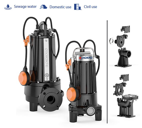 Pedrollo Tritus TR1.3 3ph Grinder Pump