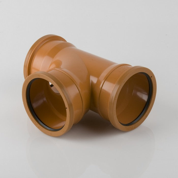 110mm Brett Martin 87.5° Triple Socket Junction B4081 | Underground Drainage Pipe Fitting