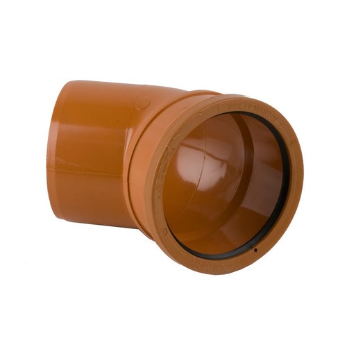 110mm Single Socket 45° Bend B5061 | Underground Drainage Pipe Fitting