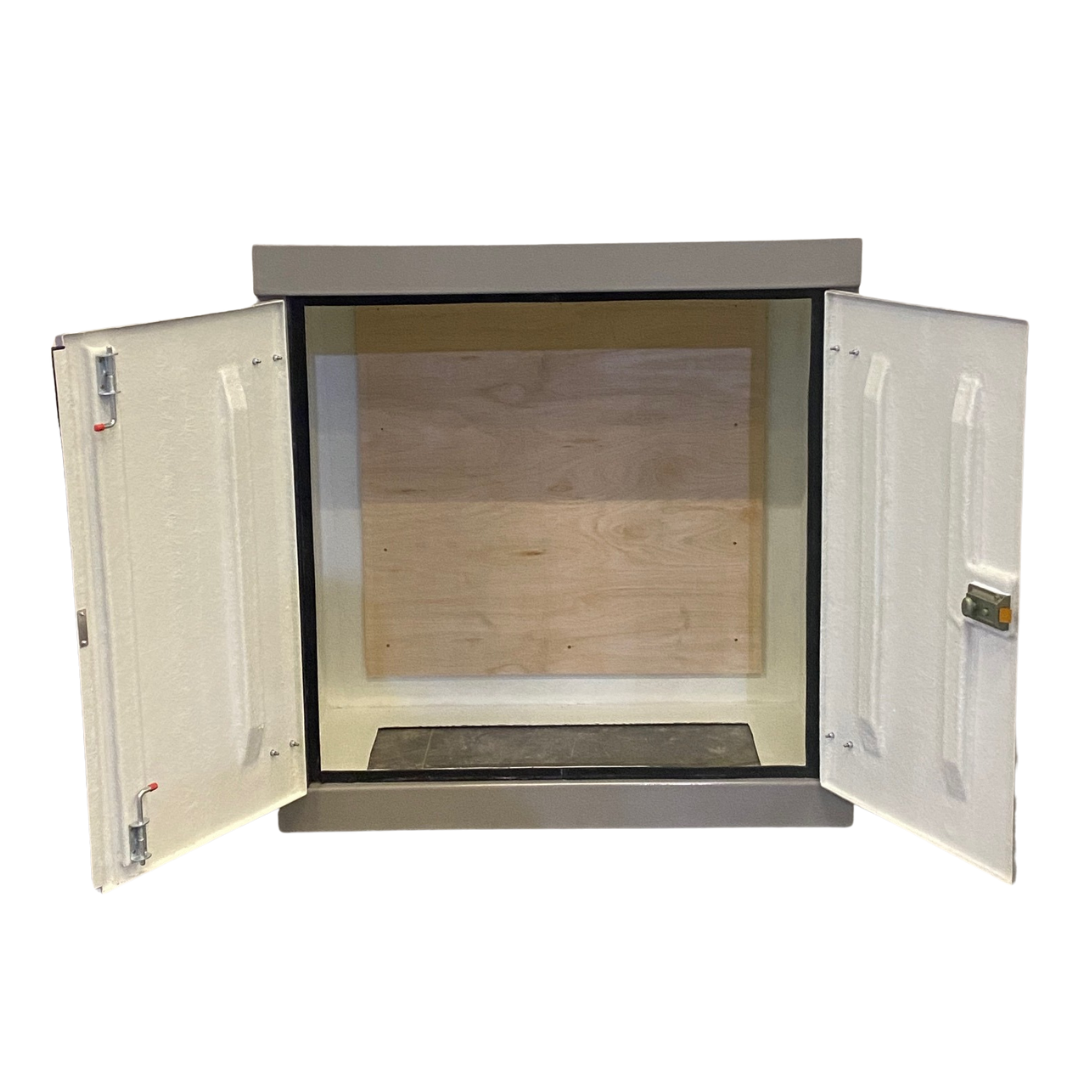 K4 H1260 x W1215 x D750 GRP Electrical Kiosk Cabinet Double Door