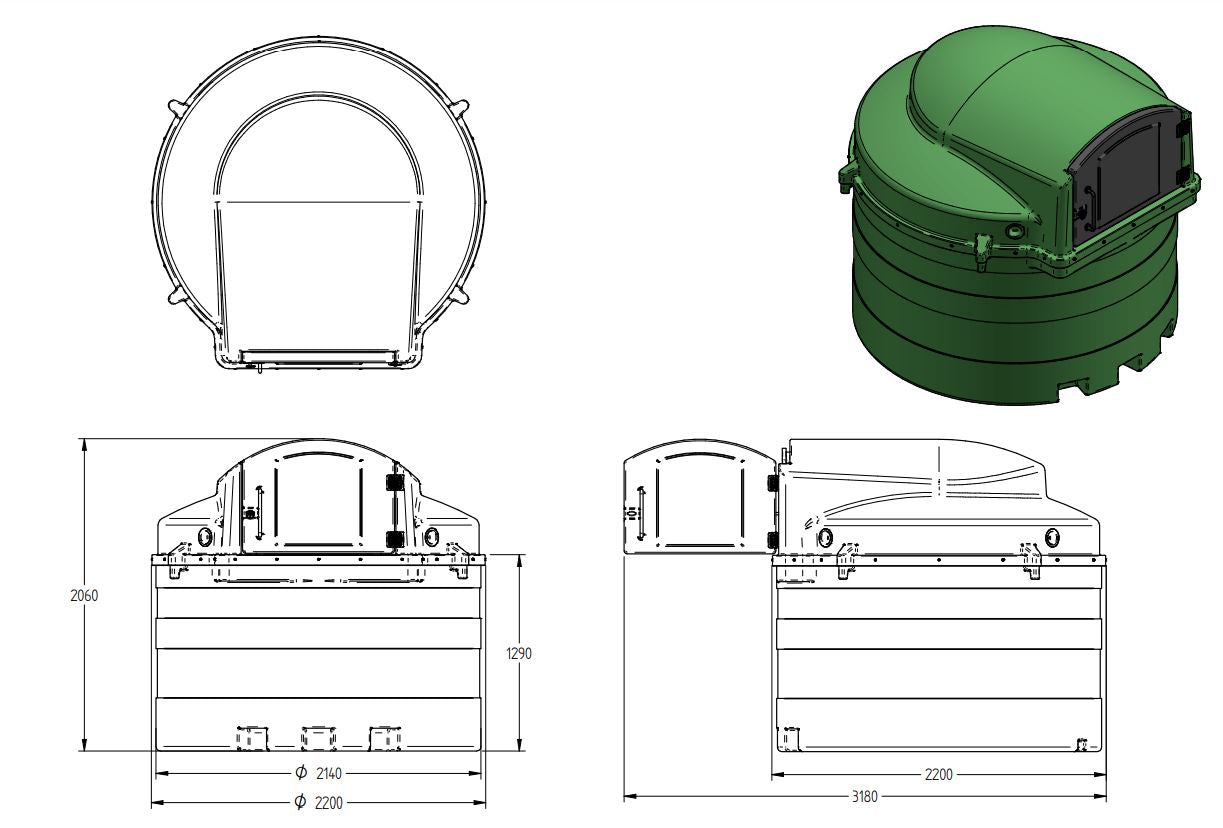 Harlequin 3500 Litre Bunded Fuel Point | 3500FP