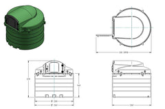 Harlequin 5000 Litre Bunded Fuel Point | 5000FP AGRI