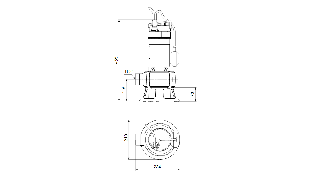 Grundfos Unilift AP50B.50.08.A1V Single-Phase Sewage Pump (With Float)